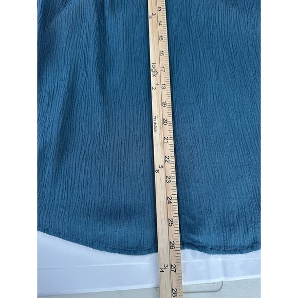 Style & Co. Women’s Top Size XL Blue Floral Embroidered Long Sleeve Boho Flowy - Picture 8 of 16